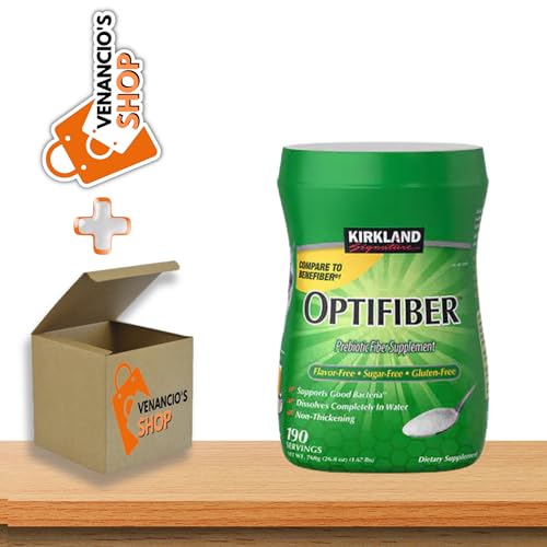 Kirkland Signature OPTIFIBER, 26.8 Ounces, Gluten Free,Flavor Free, grit Free 190 Servings + Includes Venancio’sfridge Sticker (Pack of 1)