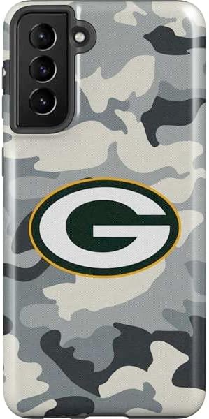 Skinit Pro Phone Case Compatible with Galaxy S21 Plus 5G - Officially Licensed NFL Green Bay Packers Camo Design