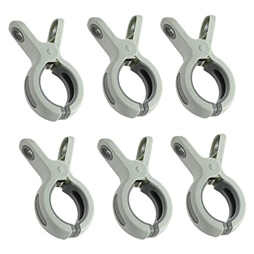 Carreuty 6PCS Große Klammern Grün, Handtuchklammern für Strandliegen, Jumbo Größe Starke Towel Clips Winddicht Strandtuch Clips für Tägliche Wäsche, Badetuch, Teppich, Bettwäsche und Dicke Kleidung