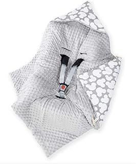 Amilian Wrap; Blanket; Baby Car Seat Wrap; Travel Wrap; Insert; Cover; Cosytoes; Footmuff: Universal for Car Seat/Baby Travel; with Seat Belt Holes, Double-Sided, B06
