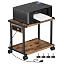 Asgolion 2-Tier Printer Table With Charging Station - Under Desk Printer Stand With Wheels