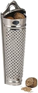 KitchenCraft KCNUTMEG Spice / Nutmeg Grater with Container, Stainless Steel, Silver