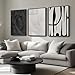 Large Framed Black and White Abstract Wall Art for Living Room, 3 Piece Big Modern Canvas Prints Paintings Artwork for Walls, Minimalist Abstract Art Pictures for Hallway, Office Wall Decor 24x36 In