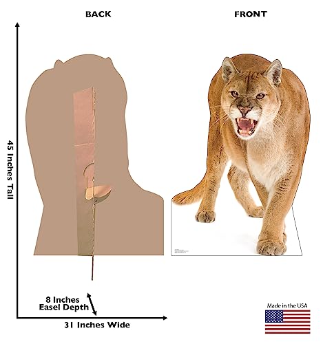 Image of Cardboard People Cougar Life Size Cardboard Cutout Standup - Made in USA