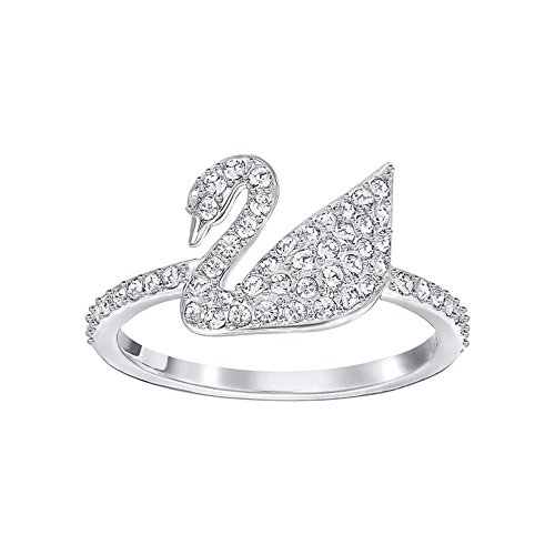 Preisvergleich Produktbild Swarovski Damen-Ring Platiniert Kristall transparent Rundschliff 50 5258399