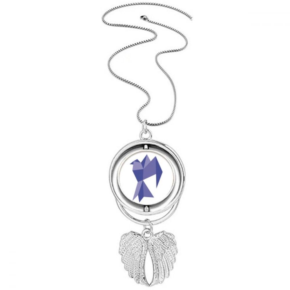 Collier ailes d'ange et pigeon violet, le cadeau idéal - 4