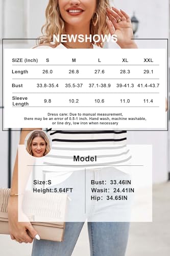 Image of Newshows Women's Sweater Short Sleeve Summer Fall Casual Business Shirts