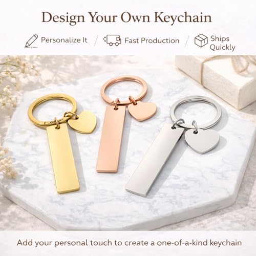 Image of Premium Customized Metal Keychain | Personalized Name Engraved Keychain for Car & House Keys | Stylish Stainless Steel Gift for Men & Women