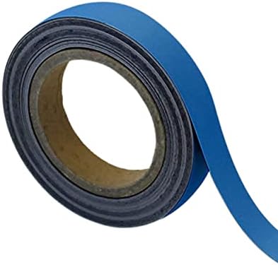 Beaverswood MSR1/B Magnetic Self Adhesive Strip Tape, Industrial Quality, For Steel Surfaces, For Factory And Warehouse, Color Blue, 10mm x 10m