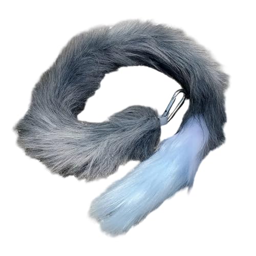 Grand porte-clés faux cheveux imprimé animal rayures pour femme et homme