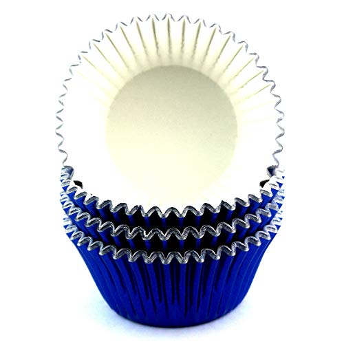 Eoonfirst Foil Metallic Cupcake Liners Standard Baking Cups 100 Pcs (Navy Blue) #TOP1