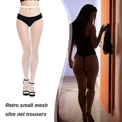 Kaczmarek Estilo retro oco sexy meia-calça meia malha jeans jeans alongamento meia-calça meia arrast