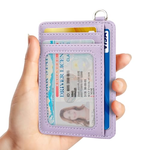 Image of Slim Minimalist Front Pocket Wallet, RFID Blocking Credit Card Holder Wallet with Detachable D-Shackle for Men Women