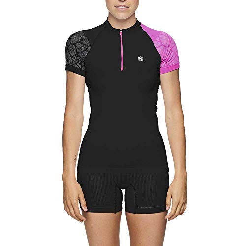 HG Sport GH-8655 Pro Team 2.0 Light functioneel shirt, korte mouwen, voor dames (fuchsia/zwart, L)