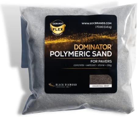1 Pound Charcoal Gray Sample Size DOMINATOR Polymeric Sand with Revolutionary Ceramic Flex Technology for Stabilizing Paver Joints/Gaps, 1/8” up to 4”, Professional Grade Results