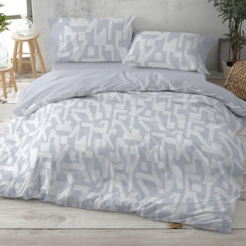 Burrito Blanco | Fundas nórdicas Estampadas | Cama de 135cm. (+Medidas Disponibles) | Diseño 141 | Color Azul (135x190/200cm.)