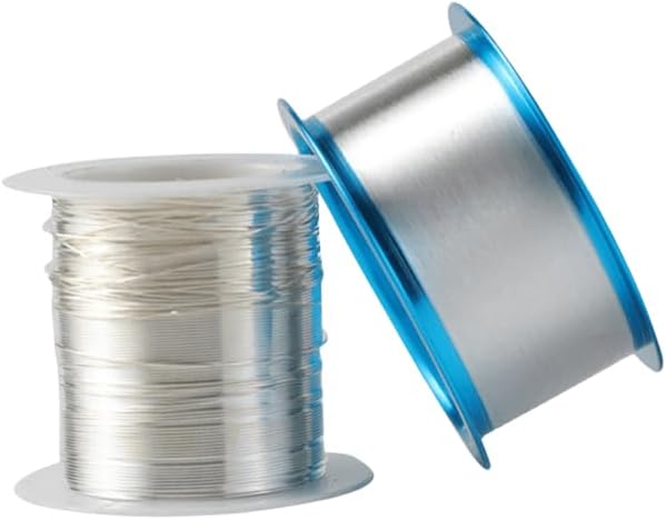 9999 Silver Wire, Research Silver Thread, Silver Wire for Experiments, Conductive Silver Wire, Scientific Silver Thread (1, Diameter 1.1mm, 1m (39.4inch) Length)