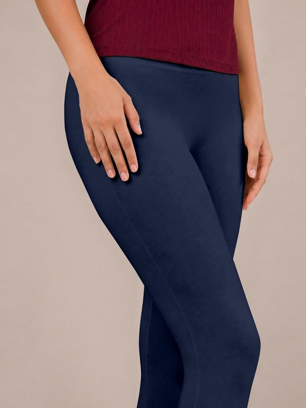 Image of TRENDMALLS Women's Microfiber Elastane Stretch Soft Churidar Length Leggings with Ultrasoft Waistband
