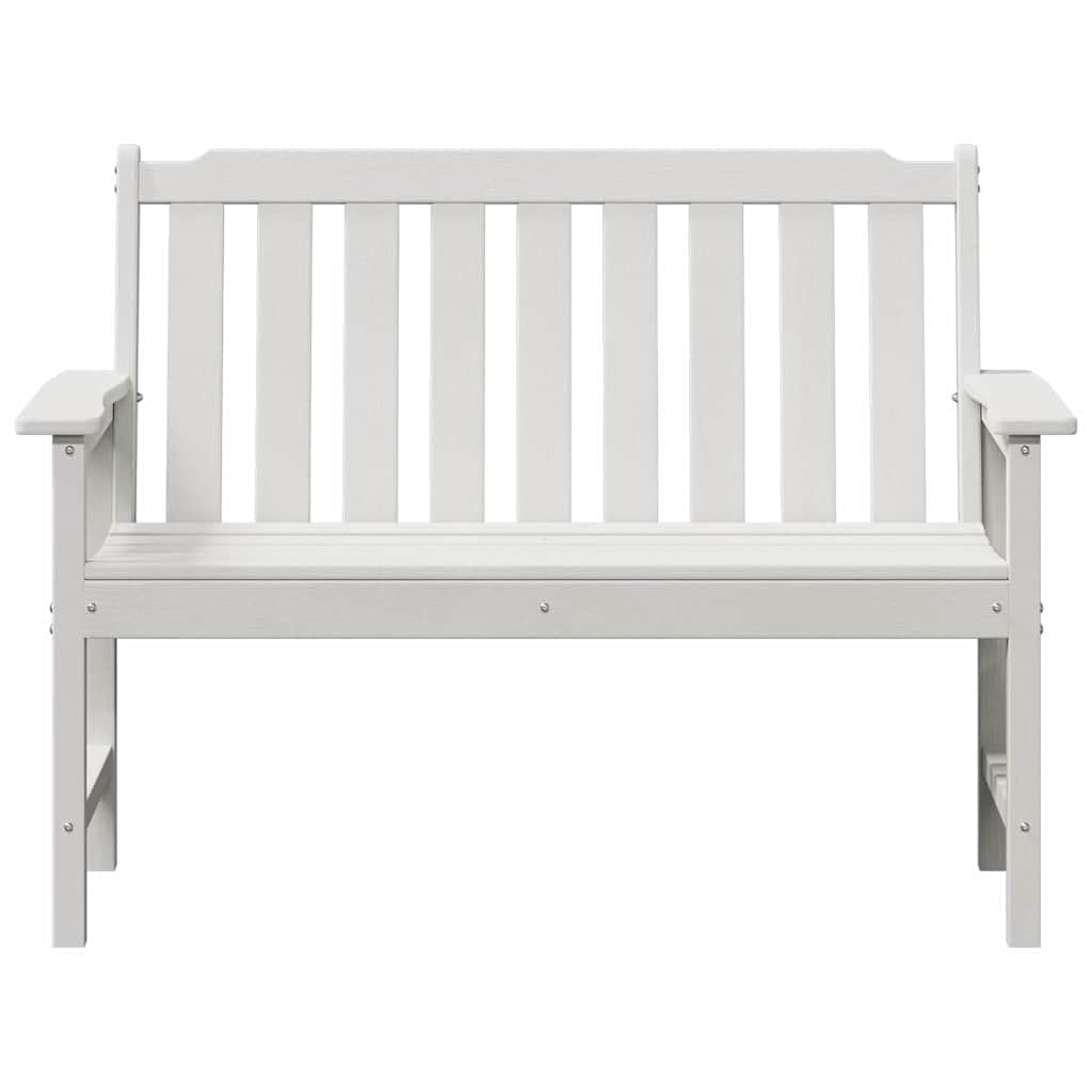 Banco de jardín Resistente de 120 x 59 x 88 cm en HDPE para Exteriores con Capacidad para 2 Personas, Ideal para terrazas, Patios y Espacios de Ocio al Aire Libre