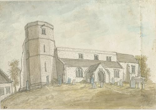 Affiche Impression d'art Église de Dilhorne Stebbing Shaw | Toile décoration murale