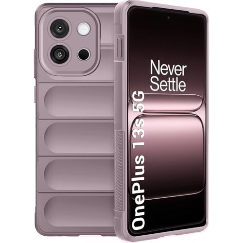 Image of TheGiftKart Liquid Silicon Back Cover Case for OnePlus 13s 5G | Shockproof Military Grade Protection | Micro-Fibre Cloth On Inner Side | Built-in Anti-Slip Grip Back Case for OnePlus 13s (TPU, Pink)