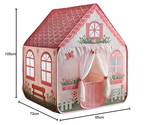Image of Shree Incorporation Extremely Big Size Kids Play Tent for Boys Indoor and Outdoor Playhouse Toddler Tent Large Play Castle Fairy Tent (Pink Doremon Theme)