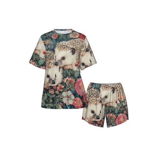 Estampado floral de erizos lavable y resistente para confección de ropa de bebé 5