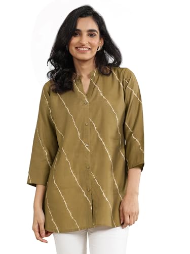 Image of Libas Womens Printed Silk Blend Straight Kurti for Women Suit