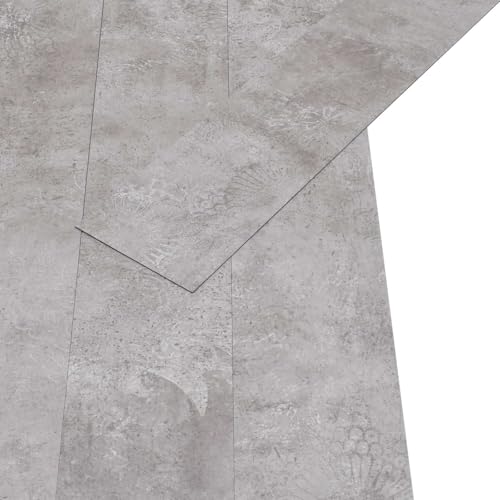 Suelo vinílico autoadhesivo gris en lamas de PVC para 5 m² 5