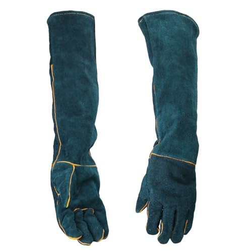 QWORK® Bissfeste Handschuhe 60 cm, Schnittfeste Handschuhe, Schutzhandschuhe für den Ganzen Arm, zum Baden, Gärtnern, Umgang mit Tieren
