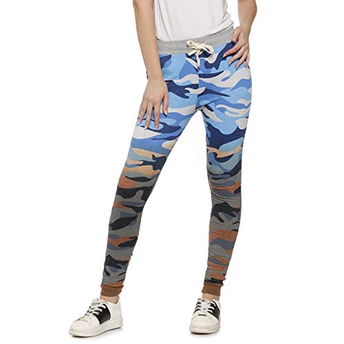 Image of PINACOLADA Camouflage Women Light Blue Track Pants