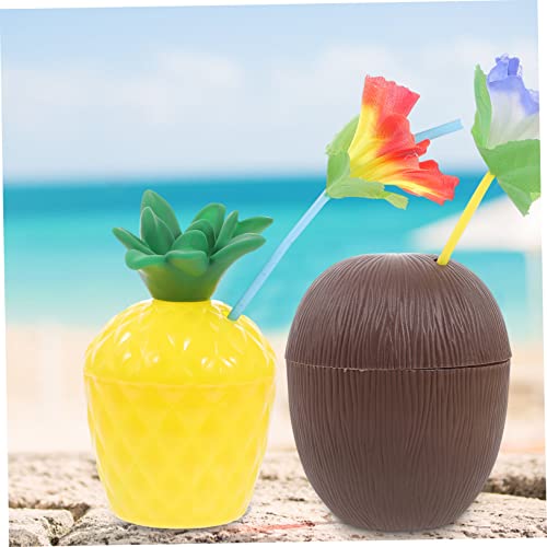 Didiseaon 2 Conjuntos De Decorações De Ornamento De Festa Havaí Canecas Aloha Para Despedida De Solt
