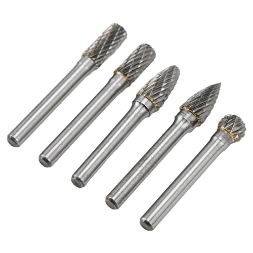Set de 5 fresas rotativas de carburo de tungsteno 6x10 mm miniatura 2