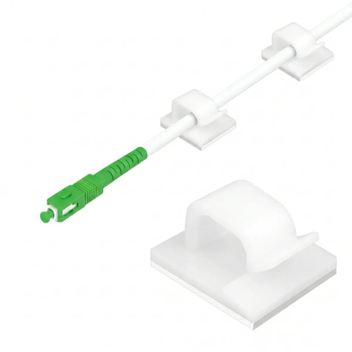Kit de Liaison Ethernet Invisible – 2 Convertisseurs Médias SFP USB-C + Câble fibre invisible 40M LC/UPC + 2 Câbles RJ45 + 40 clips adhésifs – Liaison 1Gbps Sans Perçage – Plug & Play