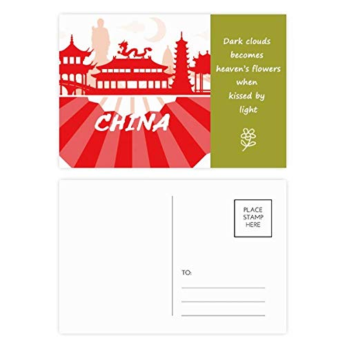 Chine Fan poésie jeu de cartes postales à envoyer pour embellir vos messages