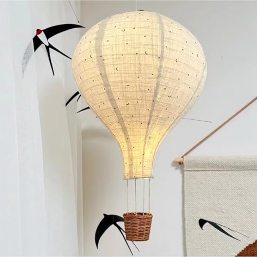 GUANSHAN Handgefertigte Bettwäsche Stern und Mond Heißluftballon...