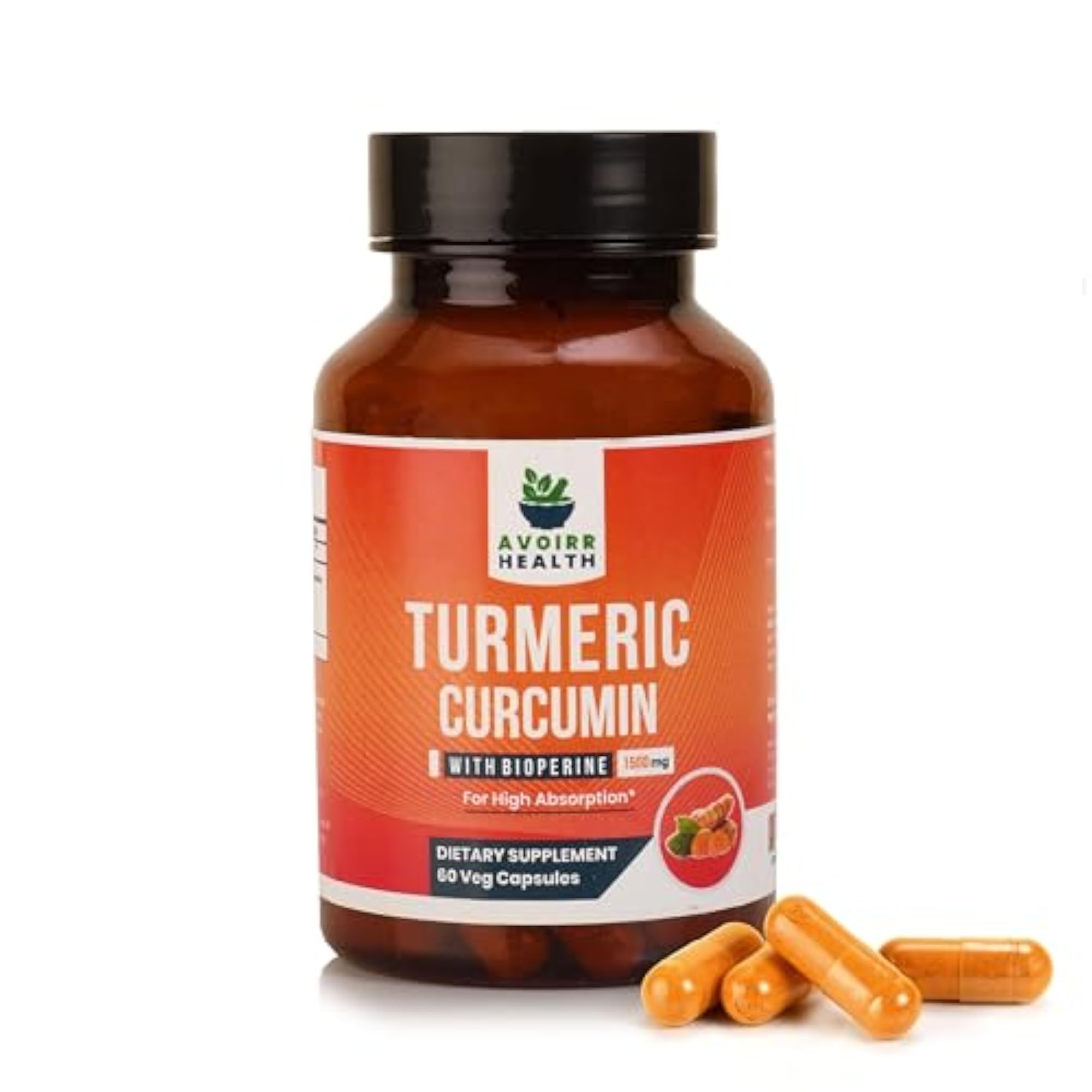 Turmeric Curcumin with Piperine, 1500mg