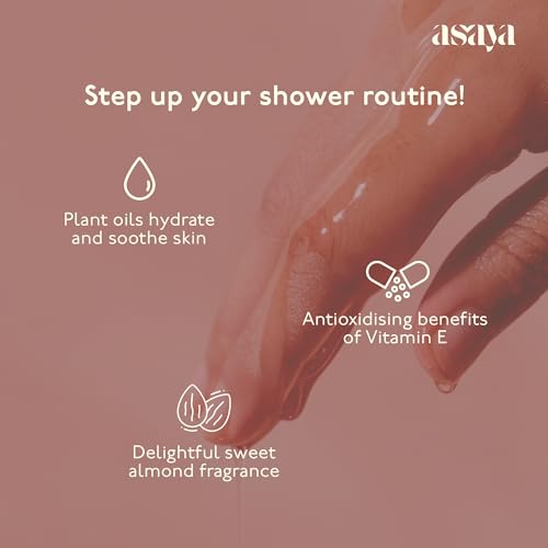 Asaya Deep Moisture Bath & Shower Oil (100ml) | Oil-based body wash | Rejuvenates & Hydrates | All skin types | Almond, Jojoba, Argan Oil & Vit E |... - Image 4