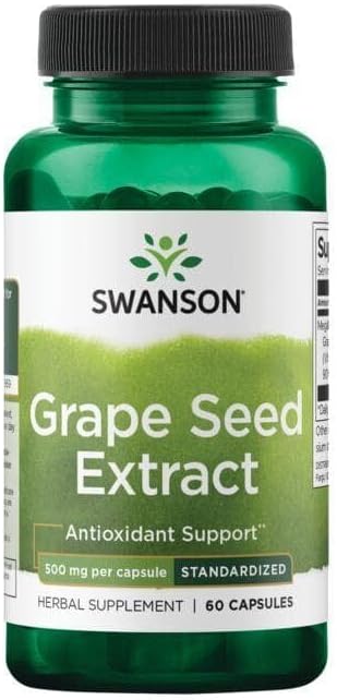 Swanson HERB Grape Seed EXT STD 500MG 60 Cap - Image 4