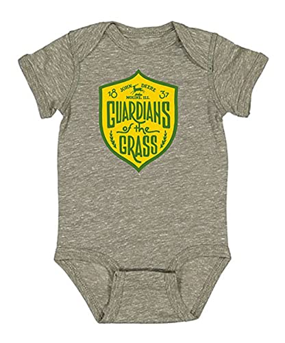 John Deere Infant Baby Boys Guardians of The Grass One Piece Bodysuit-Olive-12 Months