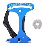Windance Aluminum Alloy Spoke Tension Meter Tool for Mountain Bikes Bicycles with Tension Conversion Chart, Gauge Caliper, Wheel Group Spoke Measurement Deviation Correction Tool(Blue)