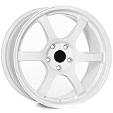 Circuit Performance CSF1 18×9.5 Gloss White 5×120 [+38mm] Spun Forged Wheel Rim 57dr 17 Inch 38mm Compatible with Honda Civic Type R FK8 and FL5