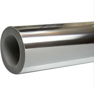 VViViD Silver Mirror Chrome Cast Vinyl Wrap Self-Adhesive Film Decal Air-Release Bubble and Air Free 3mil (1ft x 5ft)