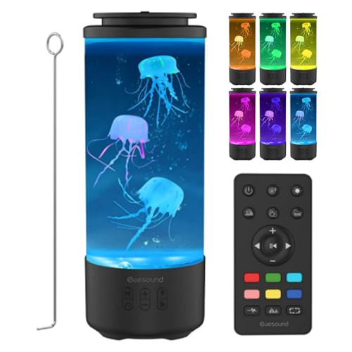 Lámpara de medusas LED regulable para crear un ambiente relajante en mesas de oficina y hogar