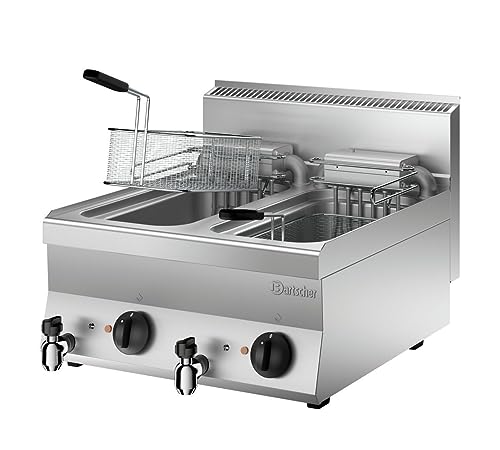 Bartscher Elektro-Fritteuse 650 Snack 2x10L - Tischgerät Gastronomiebedarf
