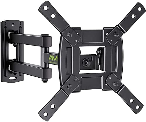 AM alphamount TV Wall Mount Bracket Full Motion for Most 13-39 inch TVs Monitors with 360° Rotation Articulating Swivel Extension Arms and Tilt, Hold TV up to 44lbs Max VESA 200x200mm