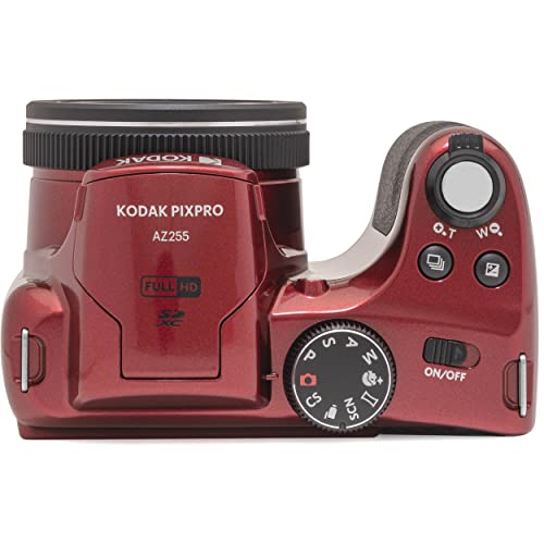 Kodak Pixpro Az255 Digital Camera + Sandisk 32Gb Memory Card (2) + Digital Camera/Video Case (Red) #TOP4