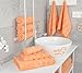 American Soft Linen Luxury 6 Piece Towel Set, 2 Bath Towels 2 Hand Towel 2 Washcloths, 600 GSM 100% Cotton Turkish Towels for Bathroom, Malibu Peach Towel Sets