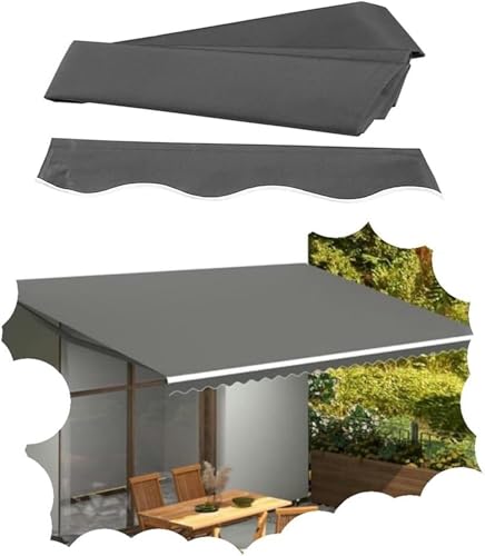Cubierta de toldo retráctil manual lona de repuesto impermeable 8x11ft 2