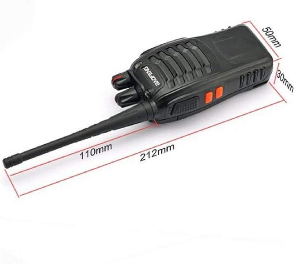 BAOFENG BF-888S Two Way Radio placed in its charging base, with the charging indicator light visible.